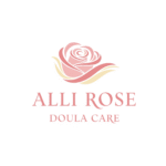 Logo of a rose for Alli Rose Doula Care